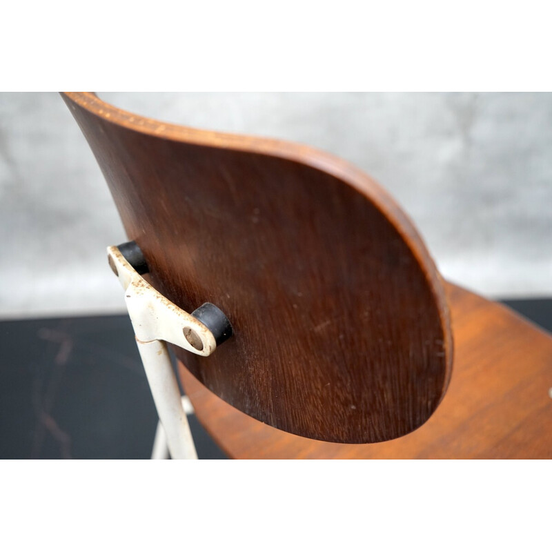 Par de cadeiras laterais Se68 vintage em madeira de teca de Egon Eiermann para Wilde e Spieth, Alemanha