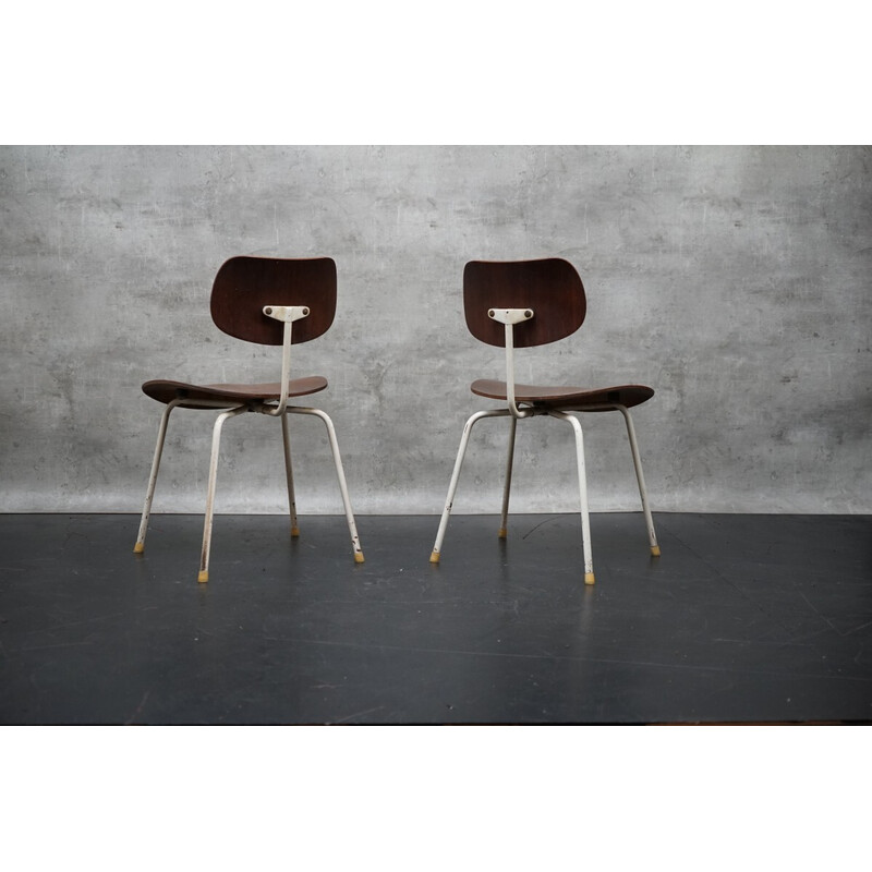 Paire de chaises d'appoint vintage Se68 en bois de teck par Egon Eiermann pour Wilde et Spieth, Allemagne