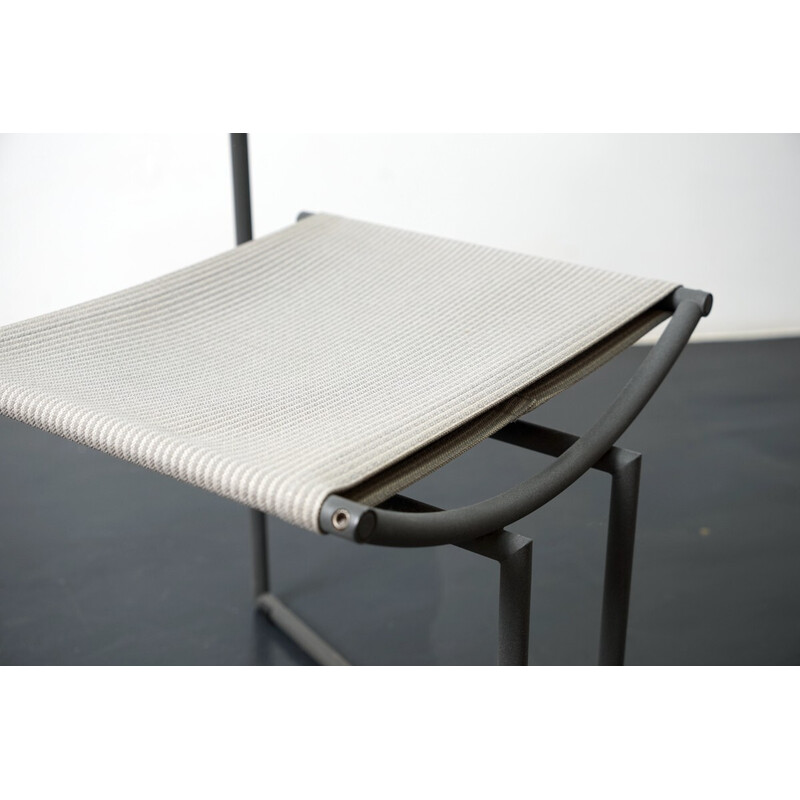 Vintage model 91 chair in metal and fabric by Mario Botta for Alias, 1991