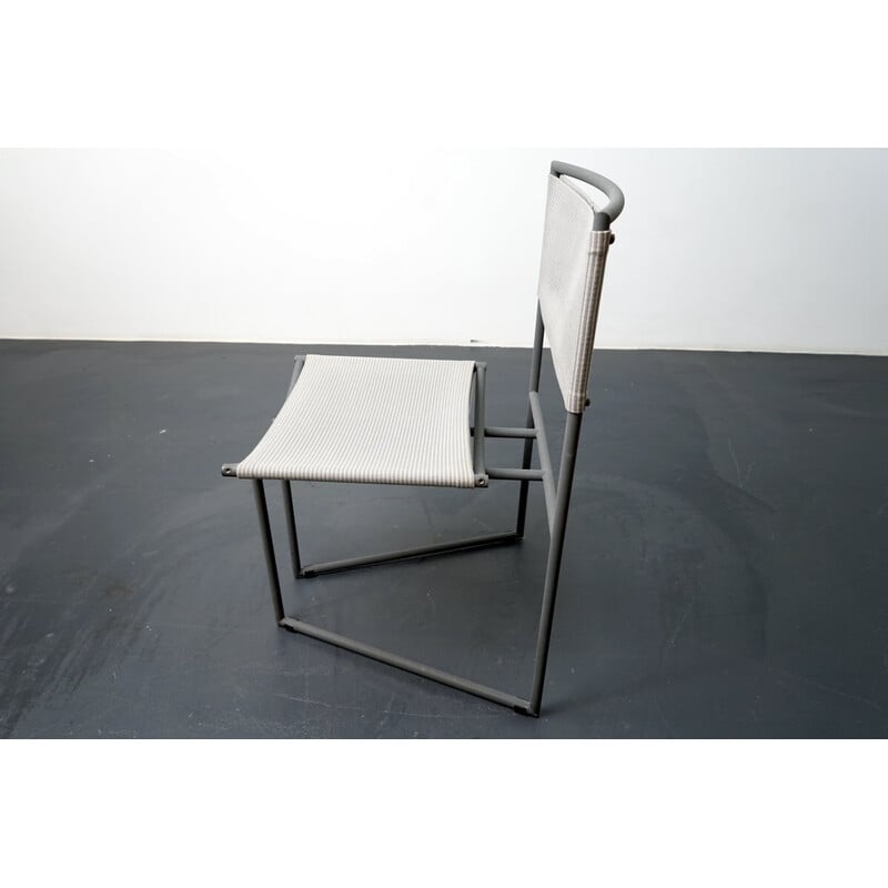 Vintage model 91 chair in metal and fabric by Mario Botta for Alias, 1991