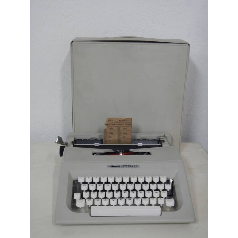 Vintage "Olivetti" portable typewriter with 43 keys by Bellini, Spain