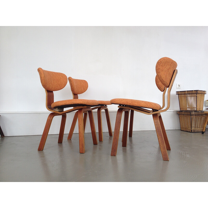 Suite de 4 chaises à repas type SB 37 par Cees Braakman pour Pastoe UMS - 1960