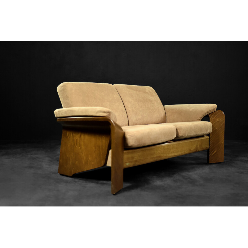 Vintage 2-seater Pegasus sofa in teak wood for Ekornes