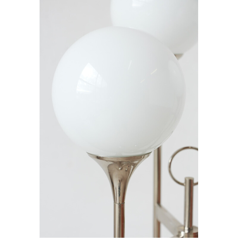 Vintage chrome-plated metal floor lamp by Gaetano Sciolari, Italy 1970