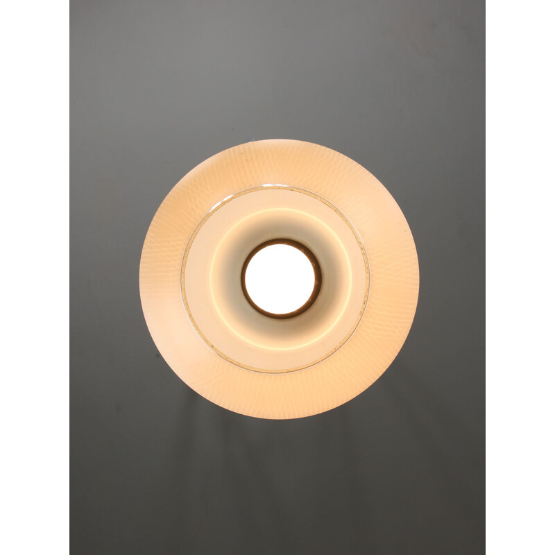 Vintage brass and opaline pendant lamp, Italy