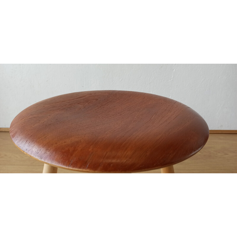 Tabouret vintage en bois, Suède 1960