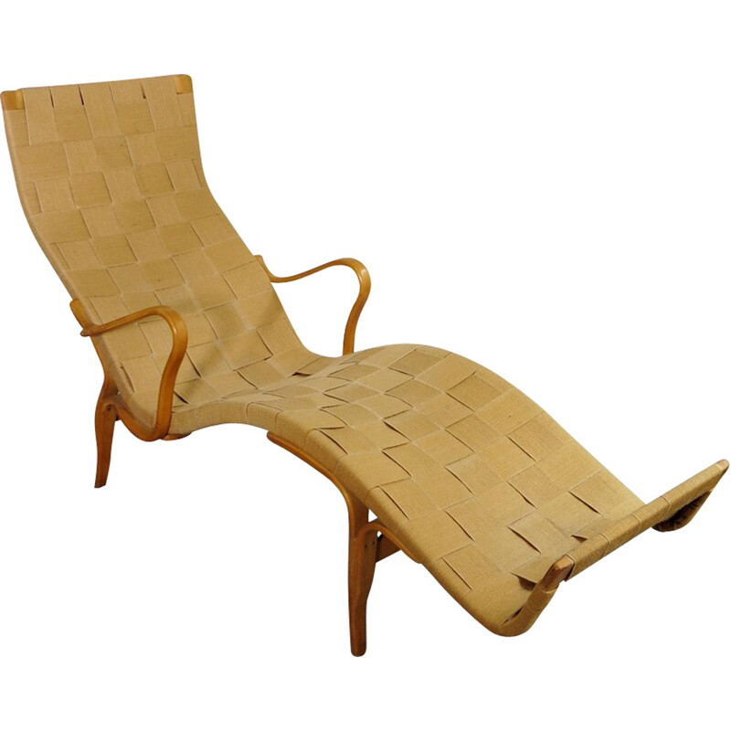 Chaise longue en hêtre "Pernilla", Bruno Mathsson - 1940