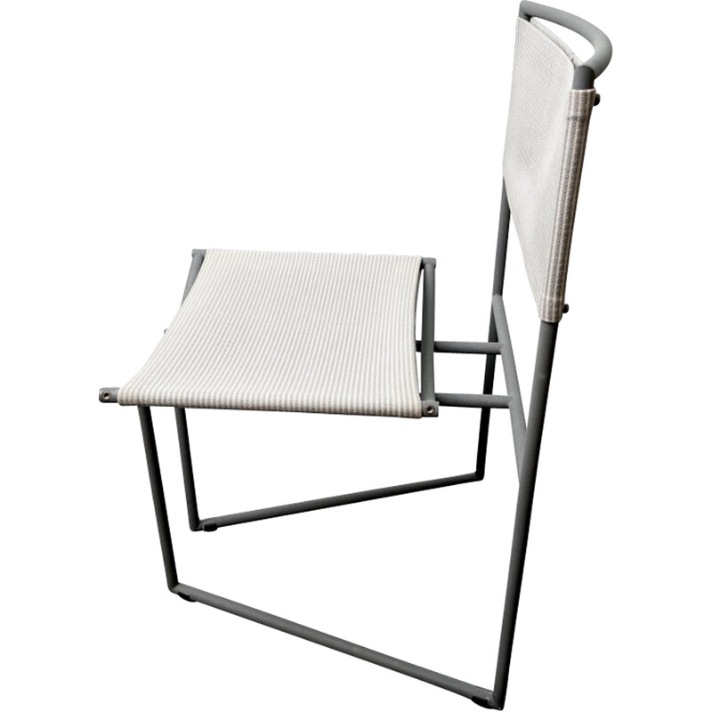 Vintage model 91 chair in metal and fabric by Mario Botta for Alias, 1991