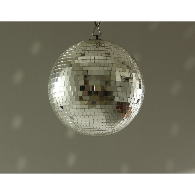 Vintage disco ball in cut square mirrors, 1970