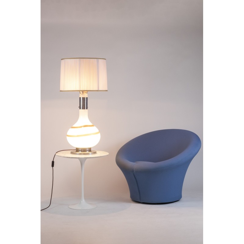 Pair of vintage blue "mushroom" armchairs by Pierre Paulin for Artifort, 1970