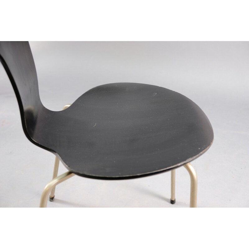 Conjunto de 6 cadeiras de jantar vintage em madeira de Arne Jacobsen para Fritz Hansen, 1959