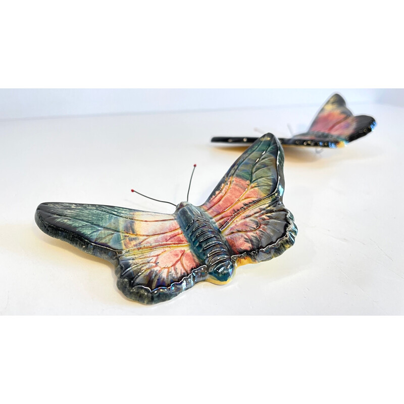 Pair of vintage ceramic butterflies