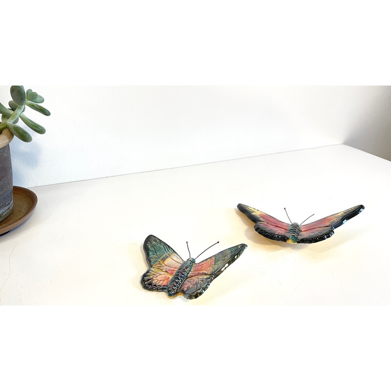 Pair of vintage ceramic butterflies