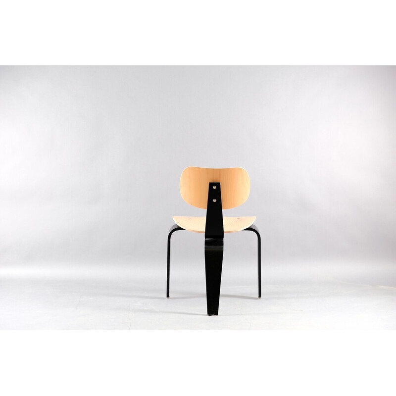 Vintage SE42 side chair in beech wood by Egon Eiermann for Wilde and Spieth, Germany 1959