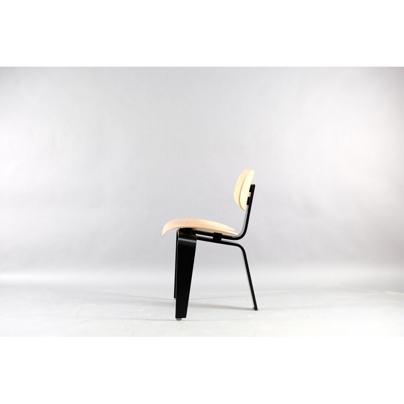 Vintage SE42 side chair in beech wood by Egon Eiermann for Wilde and Spieth, Germany 1959