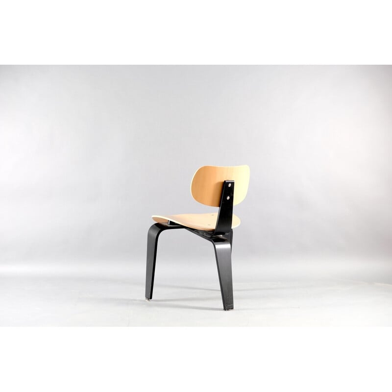 Cadeira lateral SE42 vintage em madeira de faia de Egon Eiermann para Wilde e Spieth, Alemanha 1959