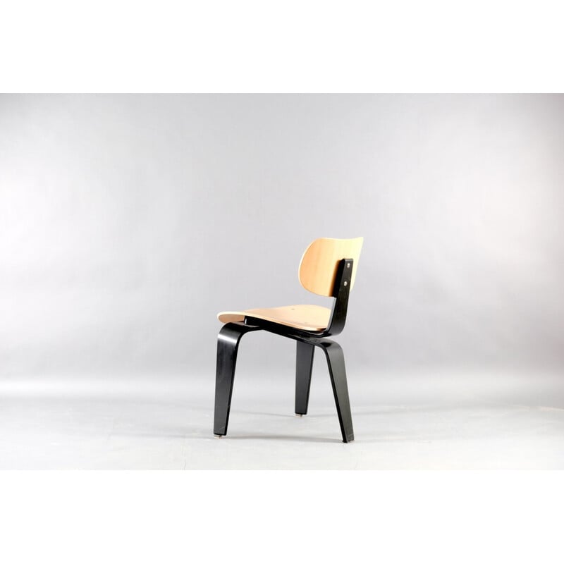 Cadeira lateral SE42 vintage em madeira de faia de Egon Eiermann para Wilde e Spieth, Alemanha 1959