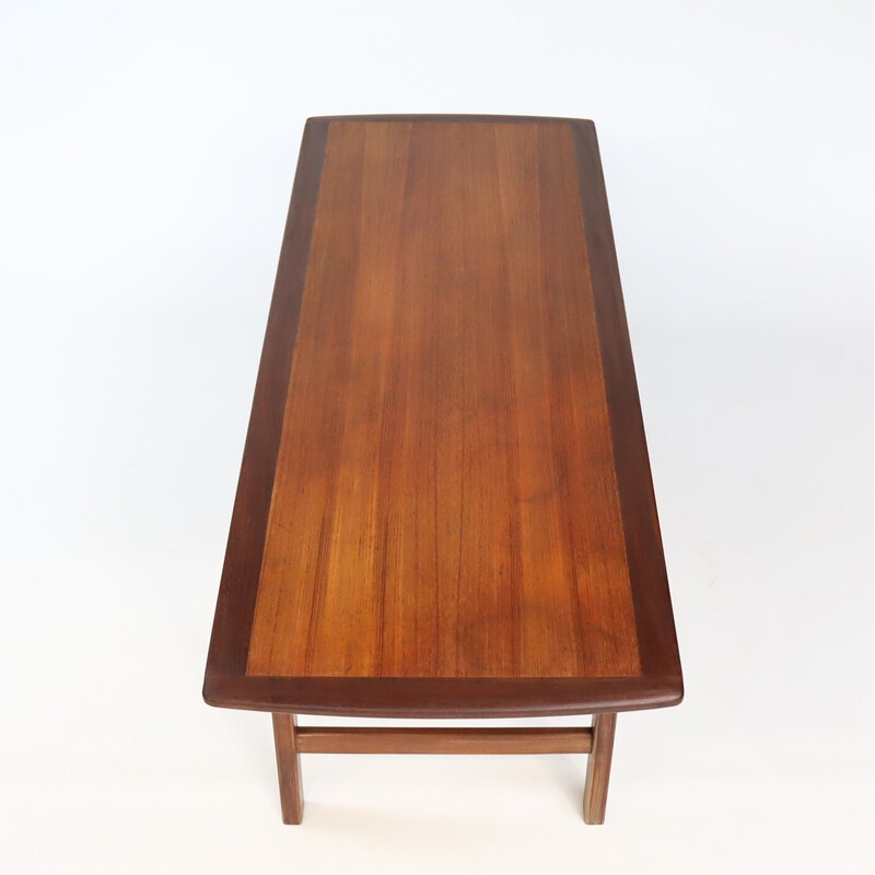 Vintage rectangular teak coffee table, Sweden 1960