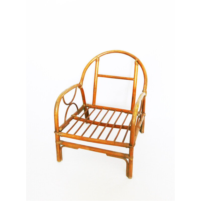 Paar vintage bamboe fauteuils, 1940