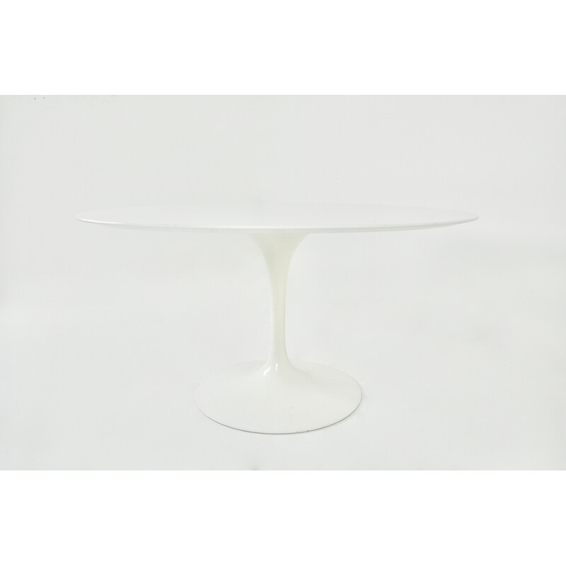 Vintage laminated wood and aluminum dining table by Eero Saarinen for Knoll International, 1960