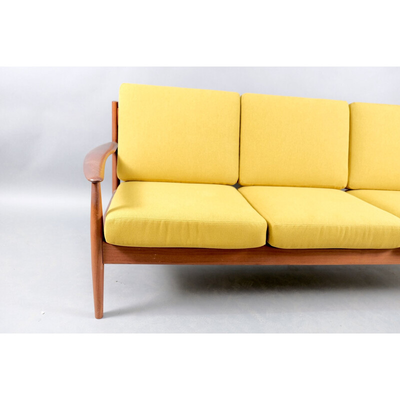 Vintage 3-seater teak sofa by Grete Jalk for France and Søn, Denmark 1959