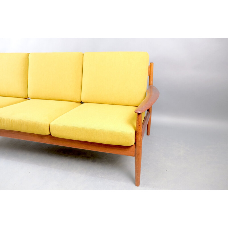 Vintage 3-seater teak sofa by Grete Jalk for France and Søn, Denmark 1959