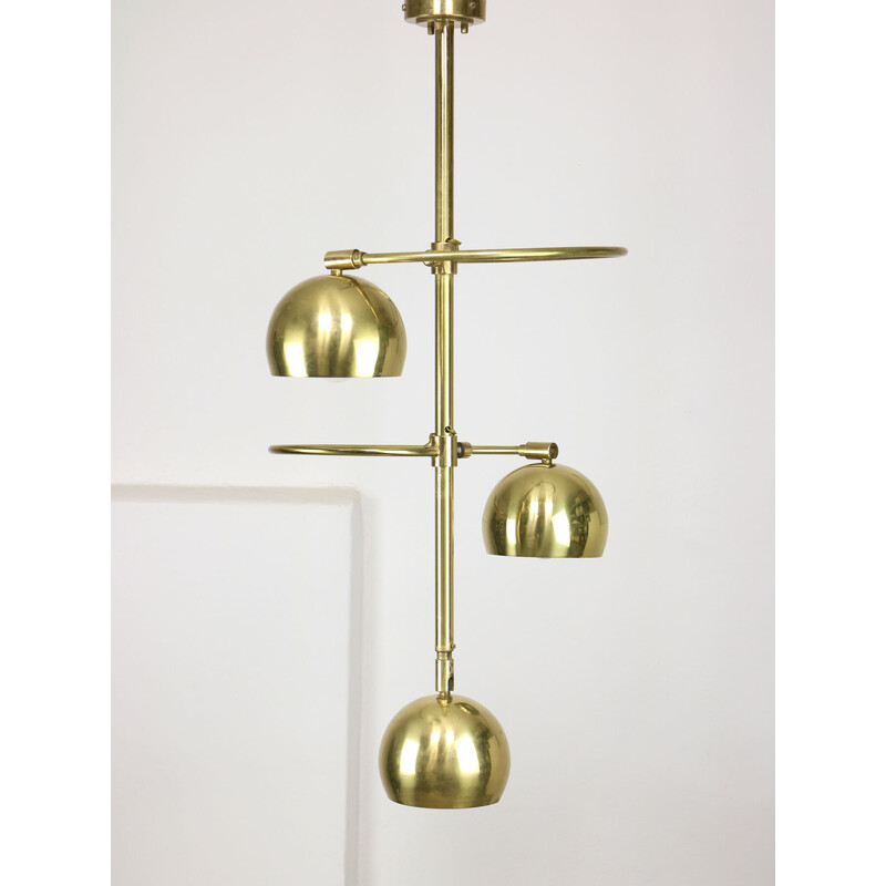 Vintage brass chandelier, Italy 1960