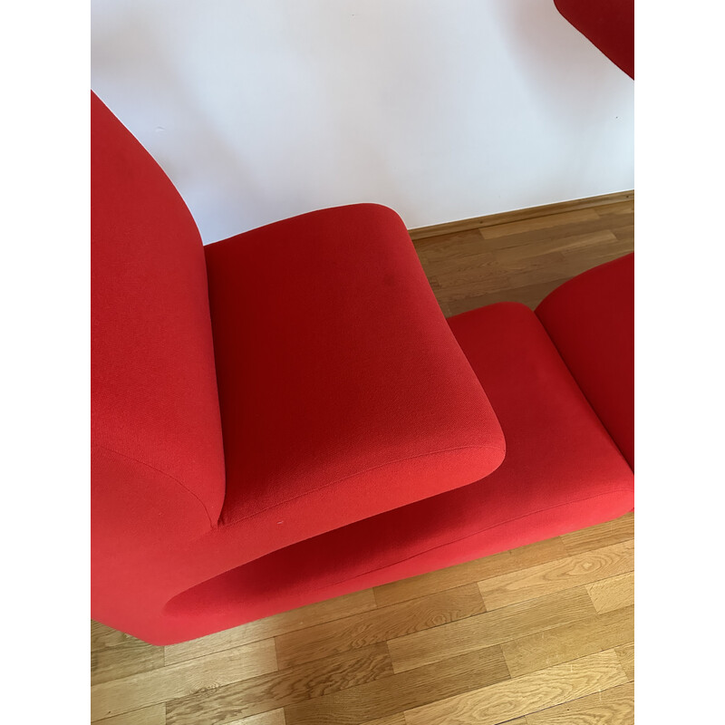 Living tower vintage in tone 4 red fabric by Verner Panton for Vitra