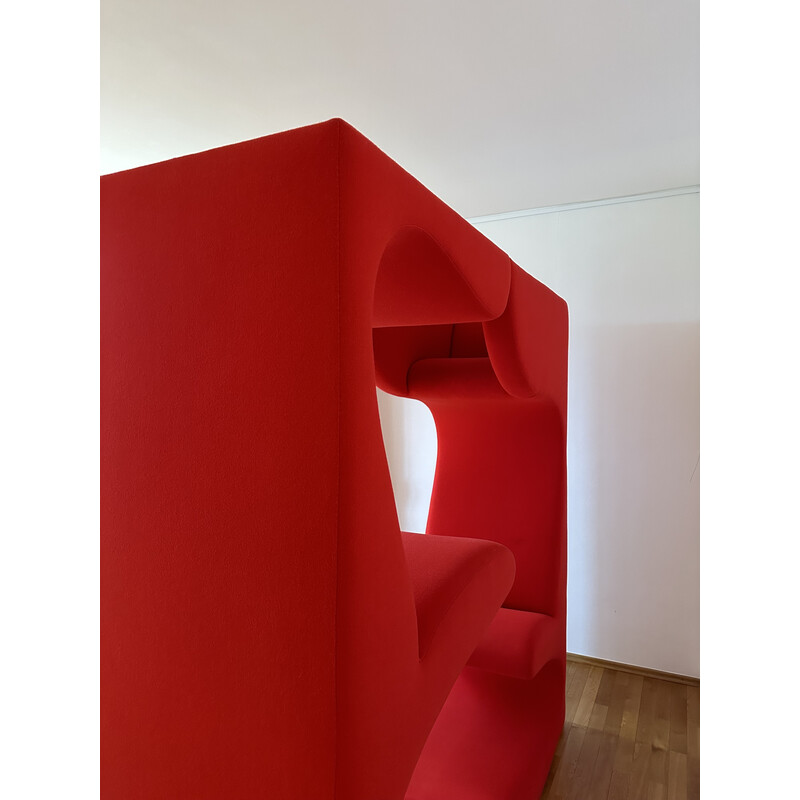 Living tower vintage in tone 4 red fabric by Verner Panton for Vitra