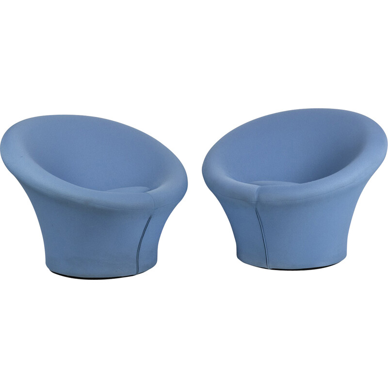 Paire de fauteuils vintage "champignons" bleue par Pierre Paulin pour Artifort, 1970