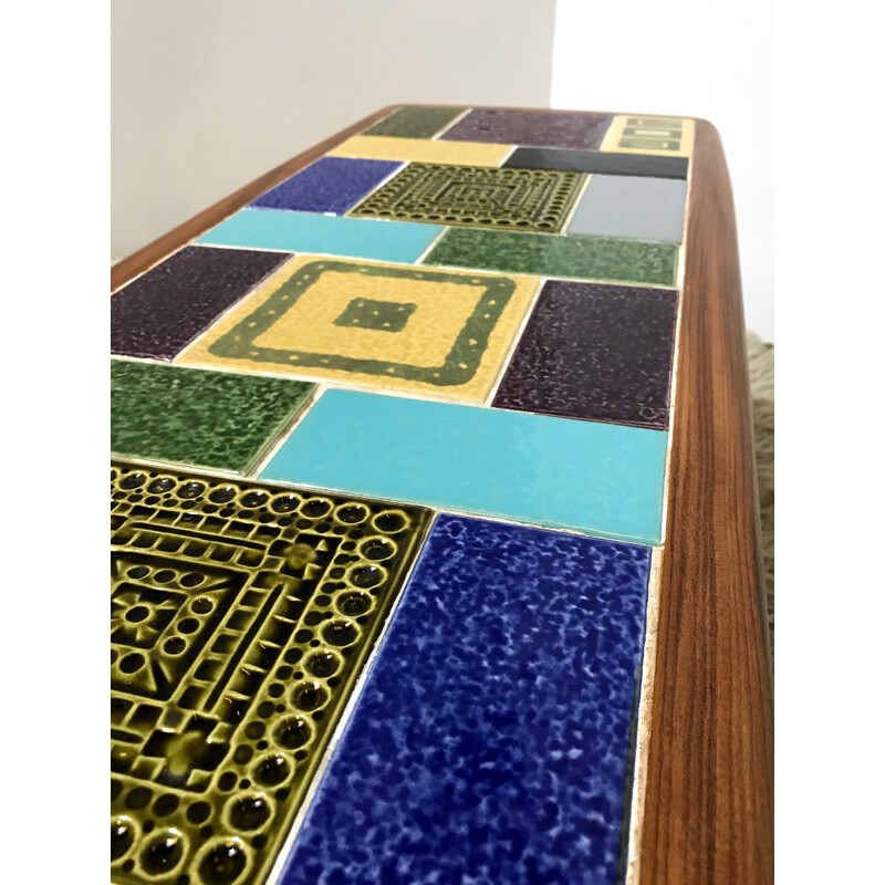 Mid century ceramic tiles coffee table by Malkin Johnson - 1960s