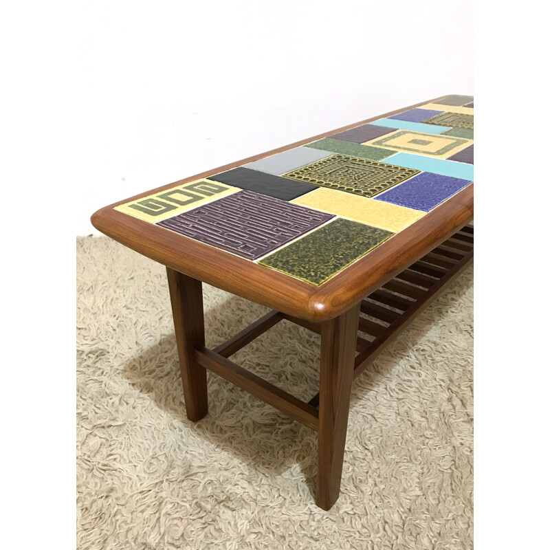 Mid century ceramic tiles coffee table by Malkin Johnson - 1960s