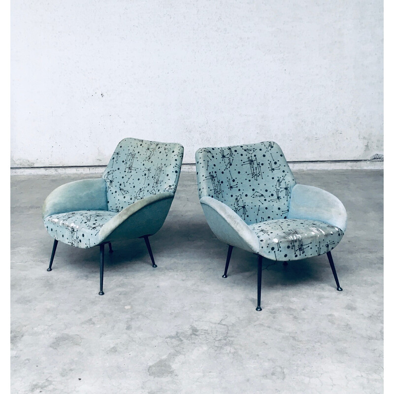 Pair of vintage model 121 armchairs by Theo Ruth for Artifort, Netherlands 1956