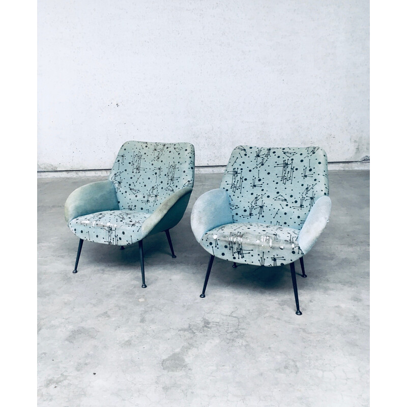 Pair of vintage model 121 armchairs by Theo Ruth for Artifort, Netherlands 1956