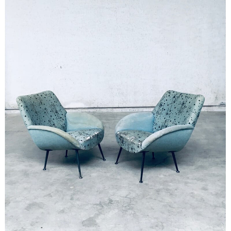 Pair of vintage model 121 armchairs by Theo Ruth for Artifort, Netherlands 1956