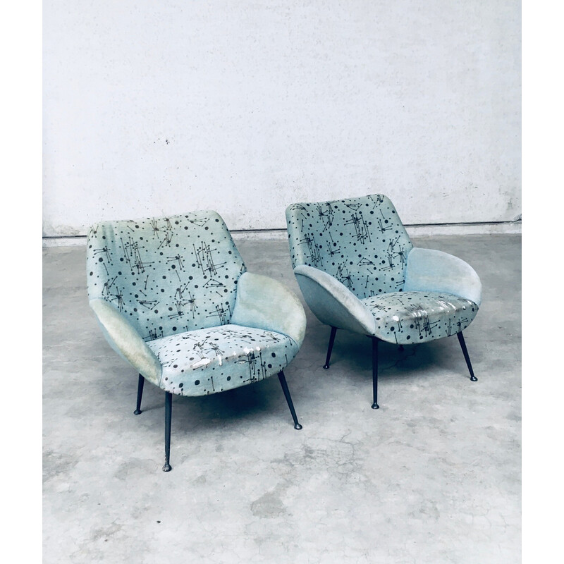 Pair of vintage model 121 armchairs by Theo Ruth for Artifort, Netherlands 1956