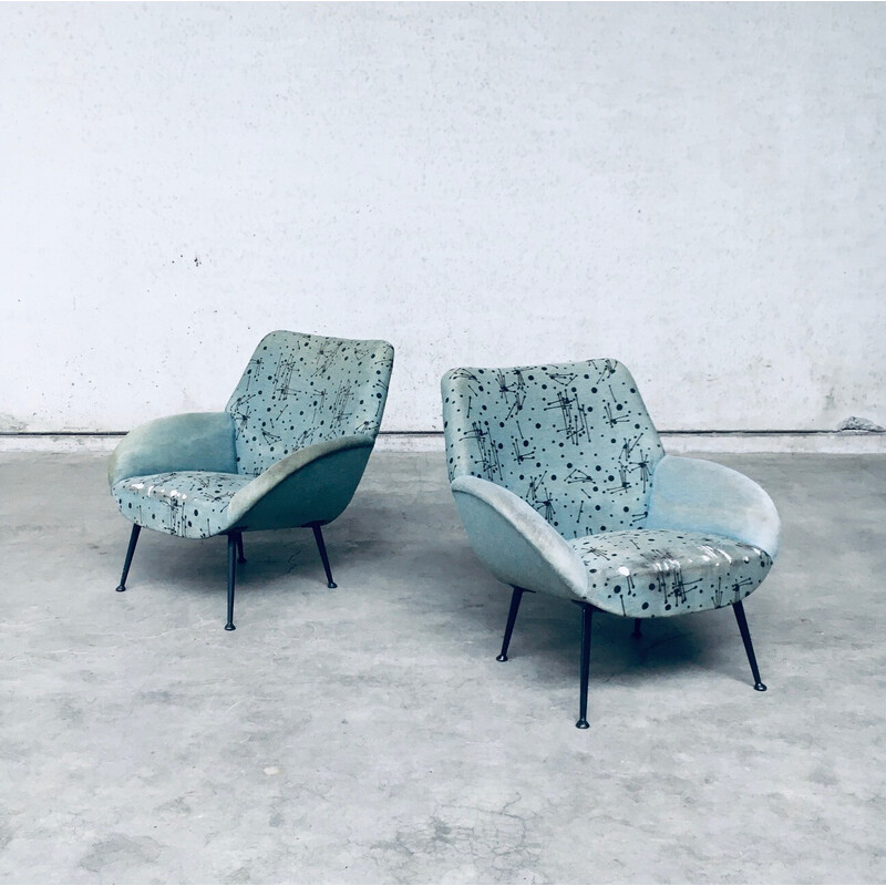 Pair of vintage model 121 armchairs by Theo Ruth for Artifort, Netherlands 1956