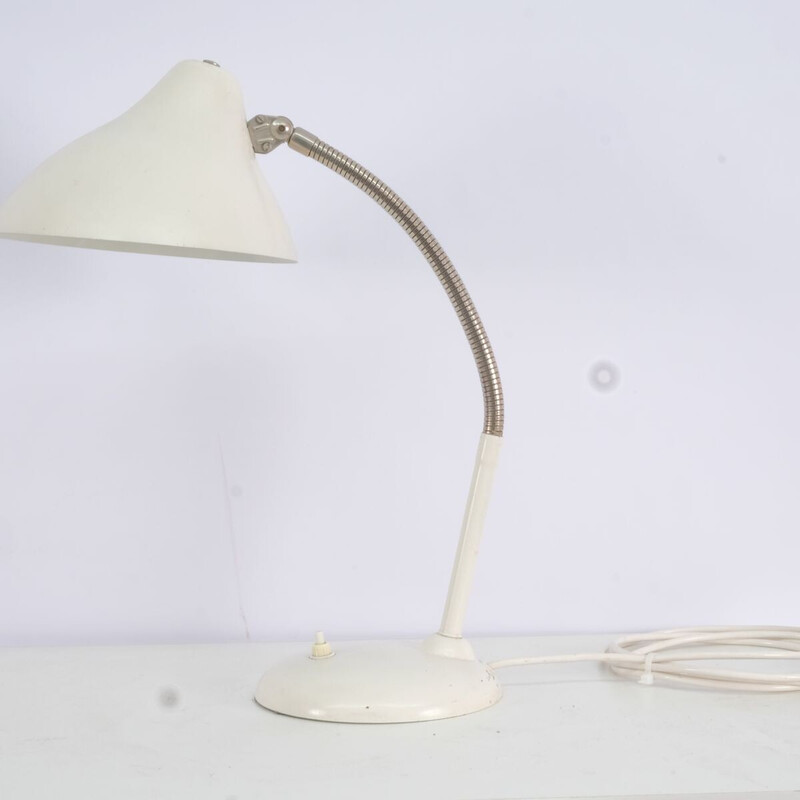 Vintage industrial iron table lamp, Germany 1950