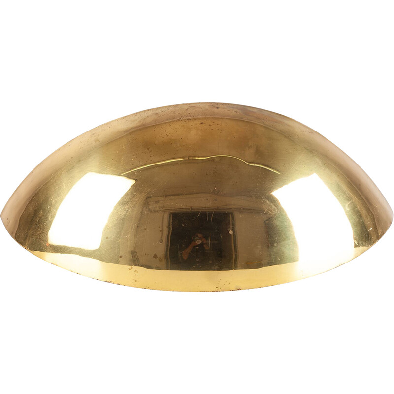 Vintage wall lamp in gold and white metal, Italy 1960