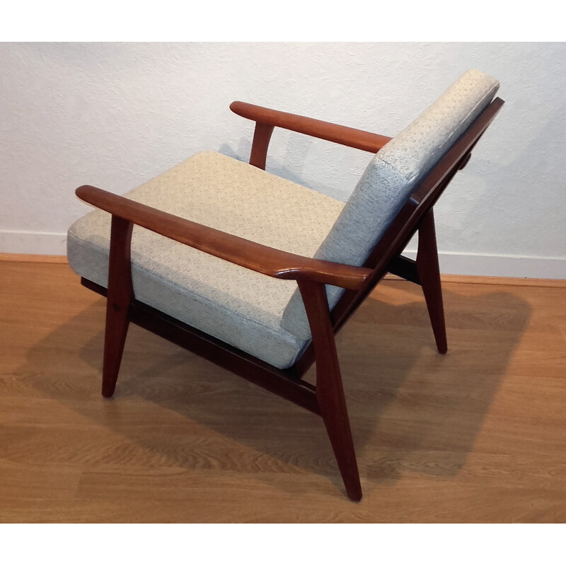 Pair of beige Scandinavian armchairs - 1960s