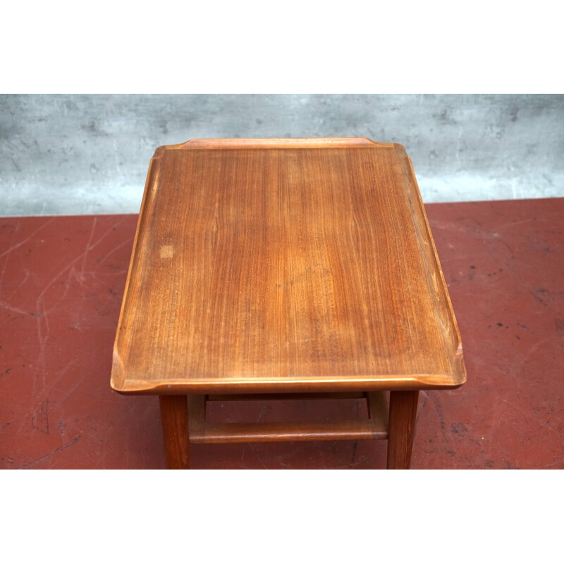 Vintage teak coffee table by Holger Georg Jensen for Cubus, Denmark 1960