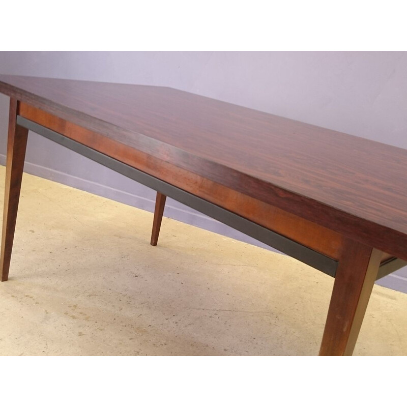 Rio Scandinavian rosewood dining table with extensions - 1950s