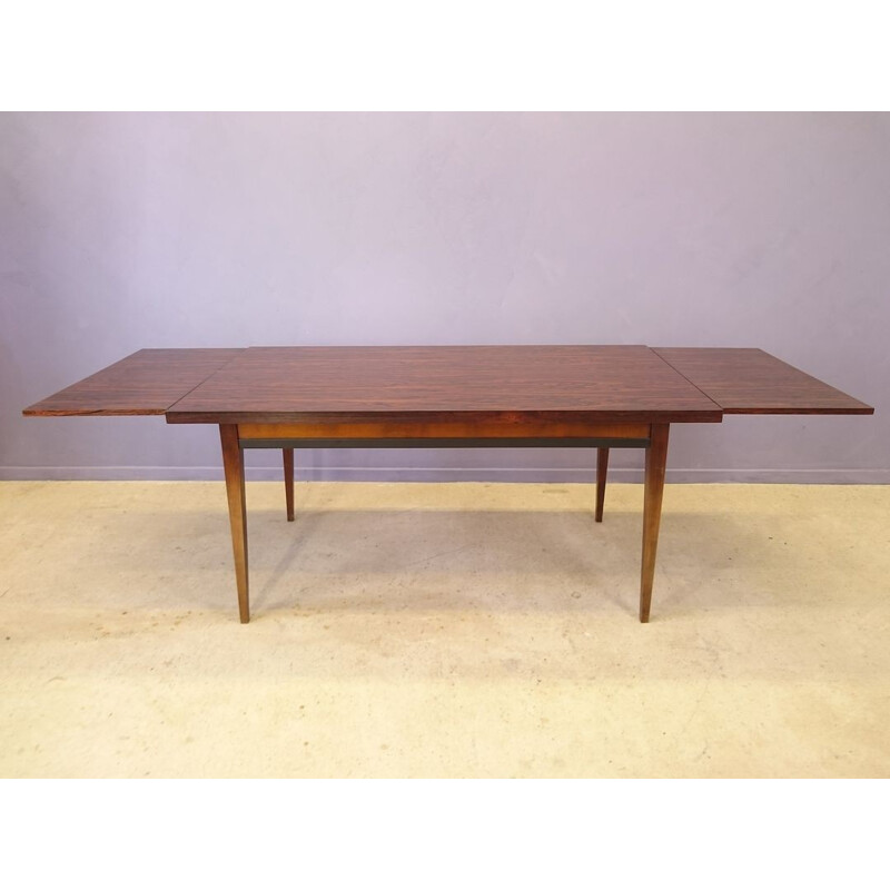 Rio Scandinavian rosewood dining table with extensions - 1950s