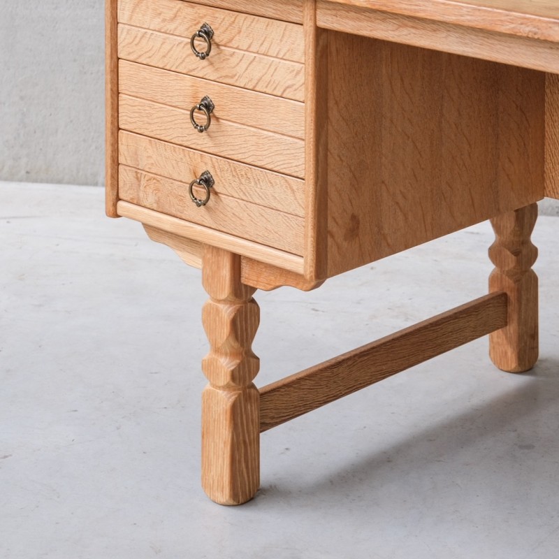 Vintage oak desk, Denmark 1960