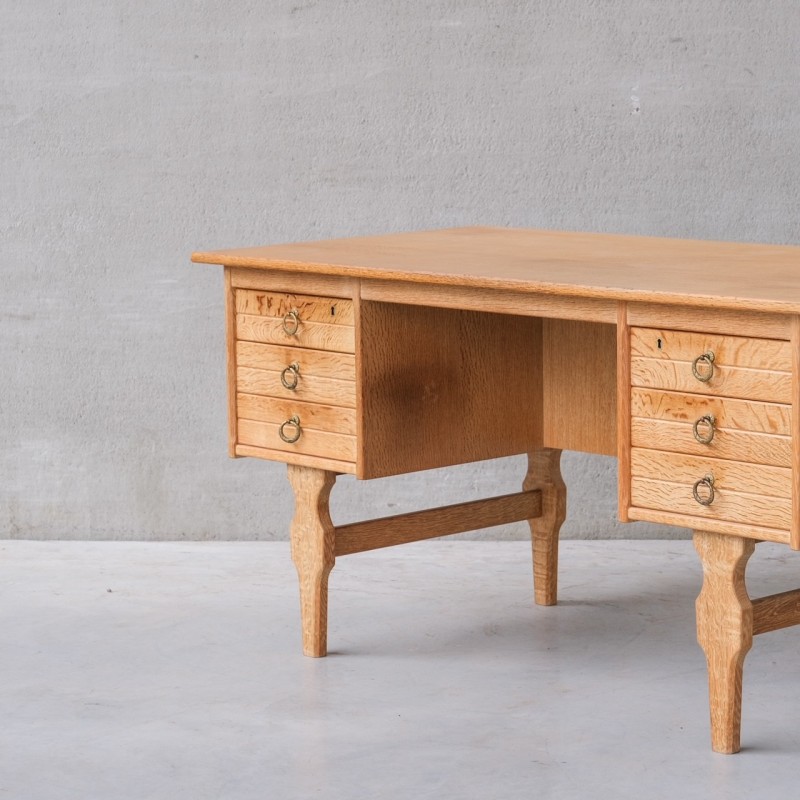 Vintage oak desk, Denmark 1960