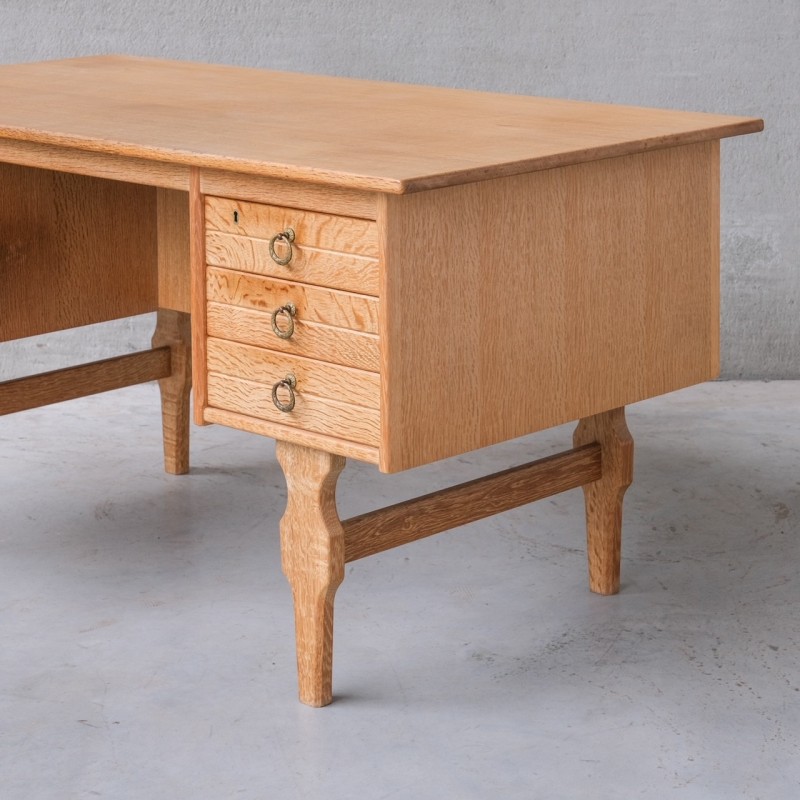 Vintage oak desk, Denmark 1960