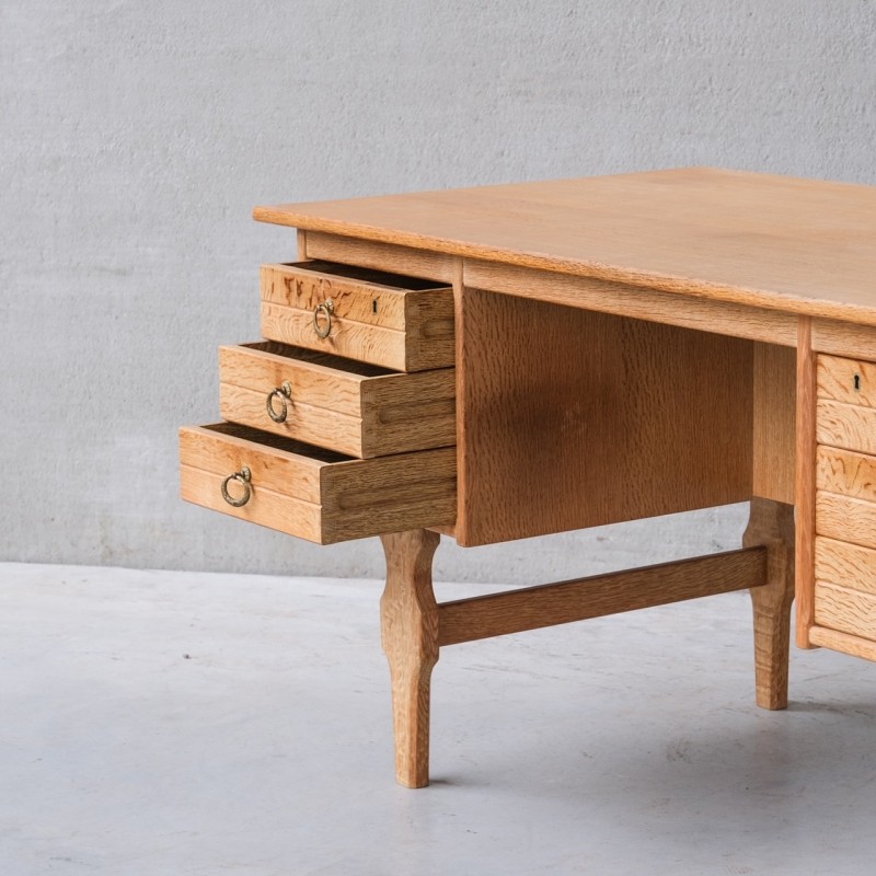 Vintage oak desk, Denmark 1960