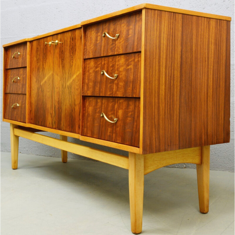 Mid-Century rosewood and metal sideboard -  1960s 