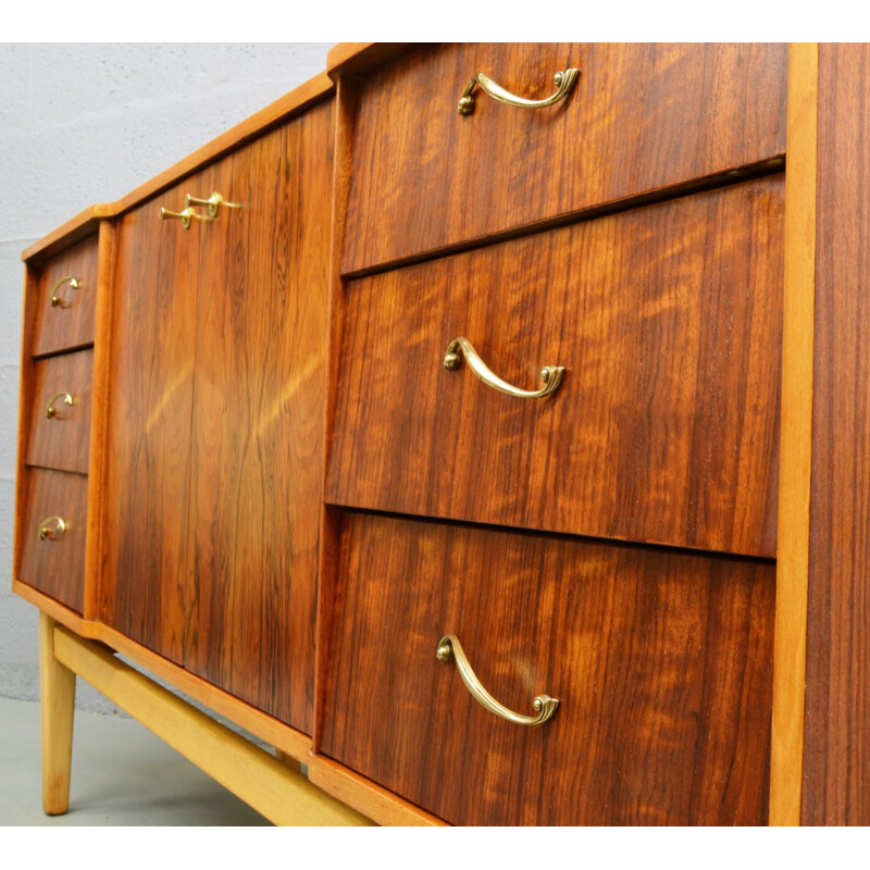 Mid-Century rosewood and metal sideboard -  1960s 