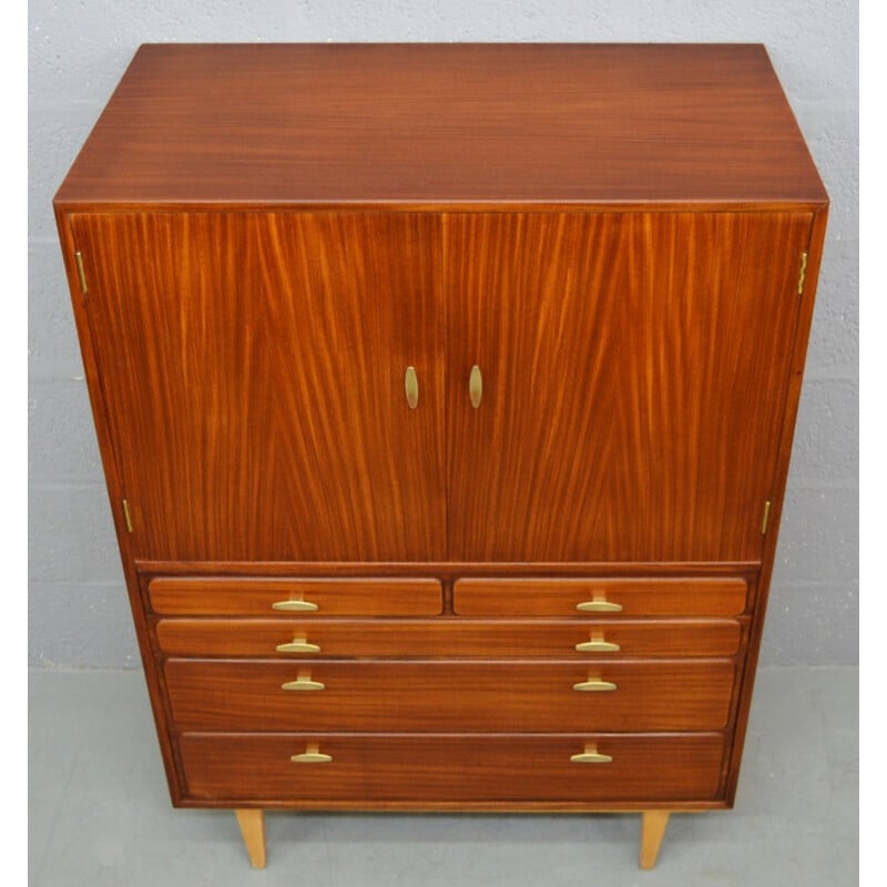 Mid-century Tall Boy cabinet in teak - 1960s